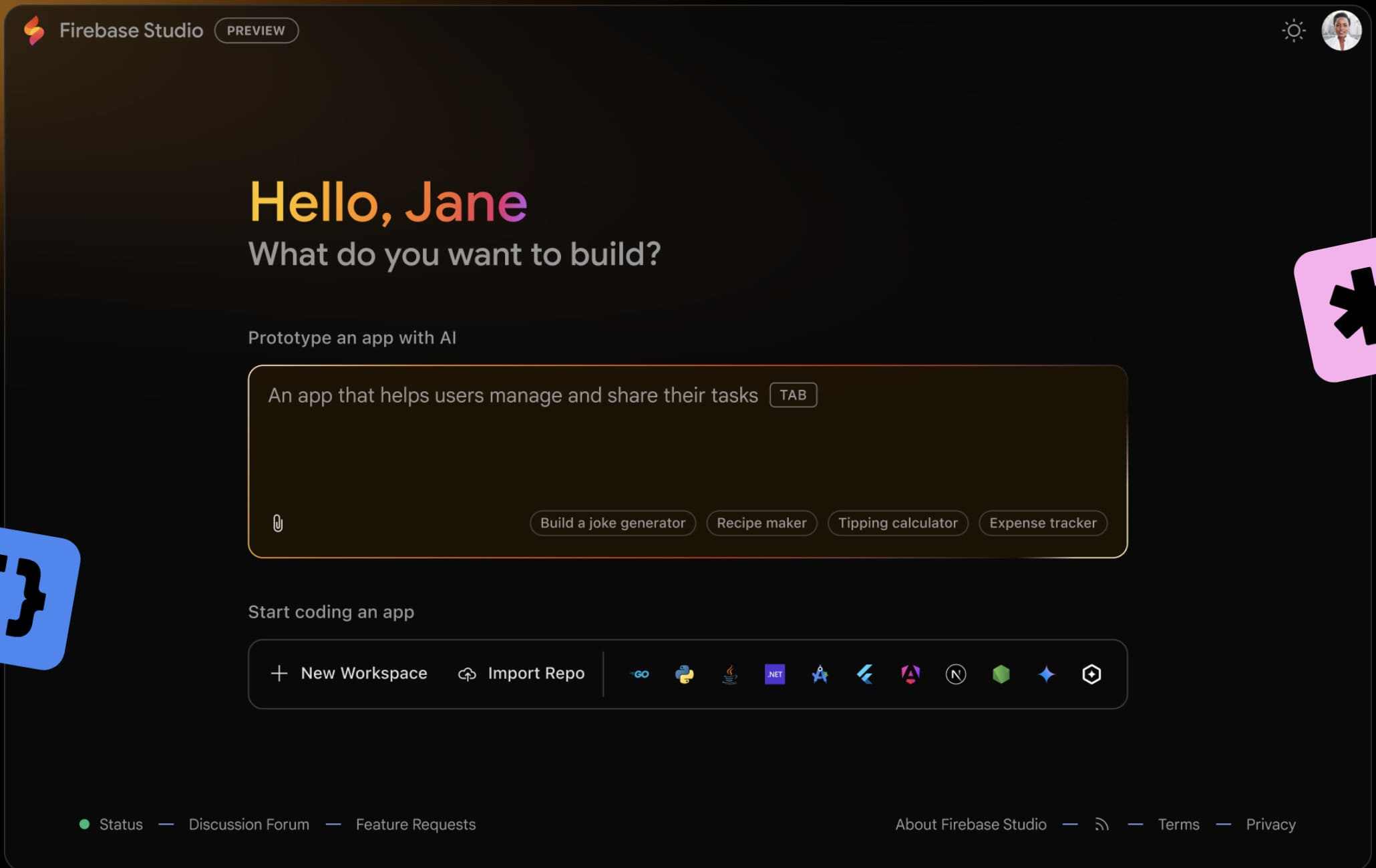 划时代云端 IDE | 谷歌 Firebase Studio：AI 赋能的「全栈开发加速器」