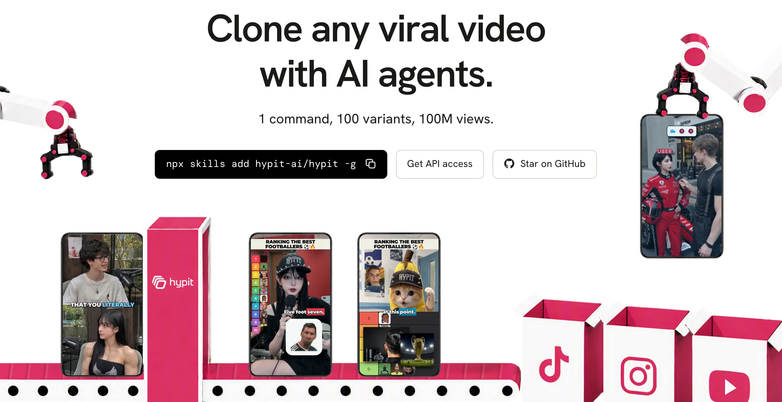 Hypit AI:用代码和 Agent 批量“克隆”视频的开发者工具链