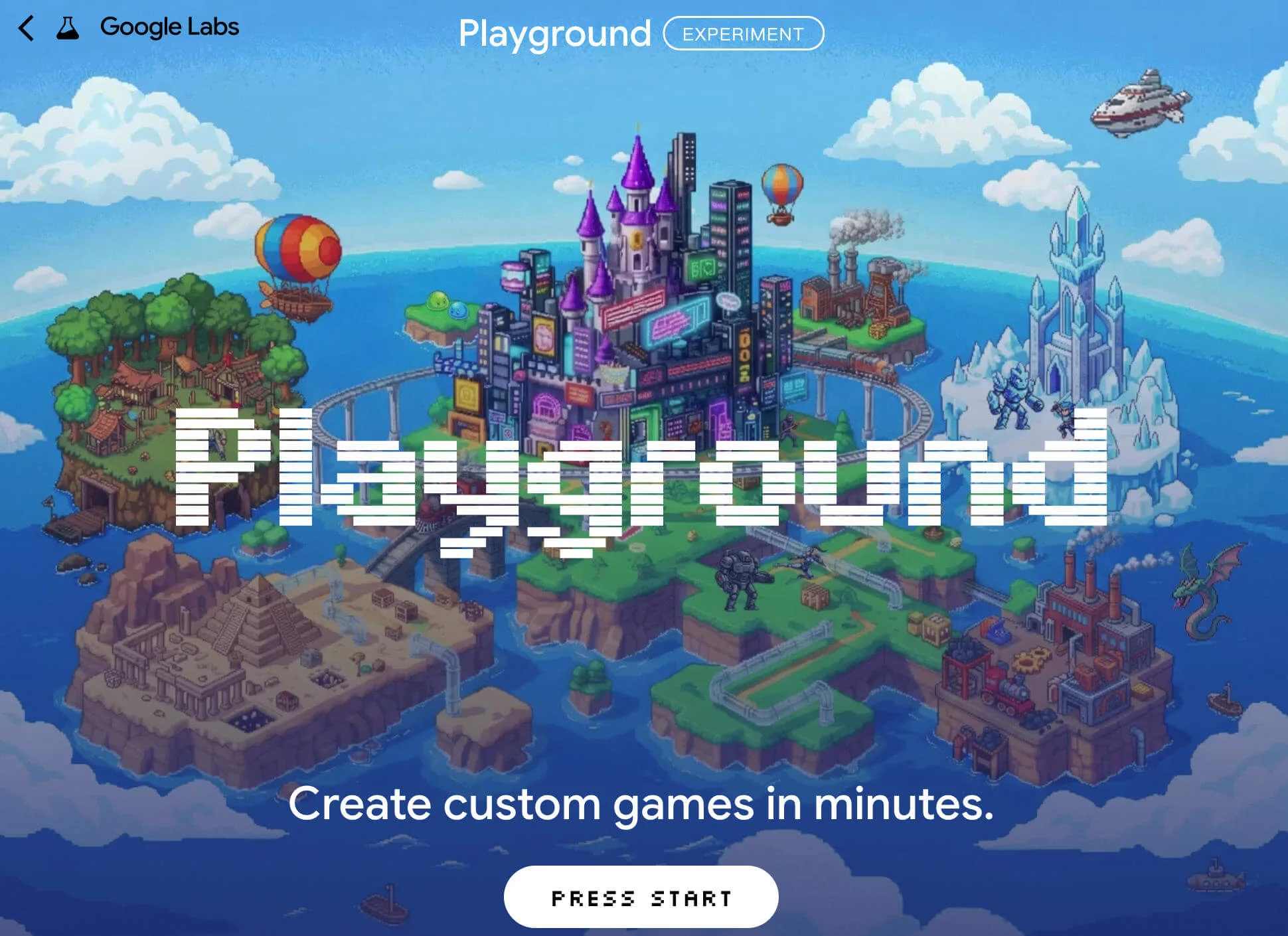 Google Playground ：谁能用 AI 几分钟做出一款游戏？